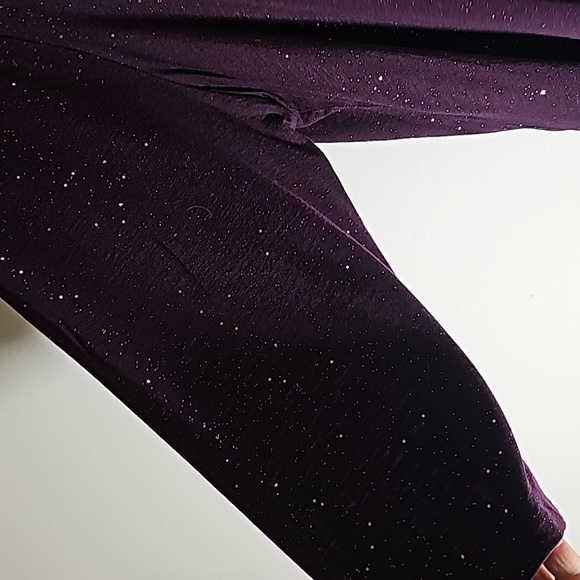 LANE BRYANT,‎ Y2K women's purple top with gold bling. Size 22/24. Tie at side. - Picture 4 of 12